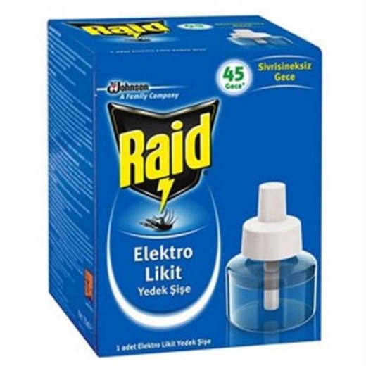 RAİD ELEKTRO LİKİT YEDEK ŞİŞE 45 GECE 35 ML. *24